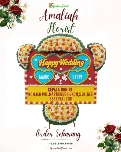 Karangan Papan Bunga Pernikahan di Palimanan